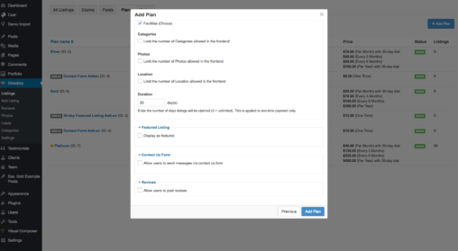 Recurring Payment Plan Duration Settings