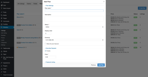 Addon Packages Basic Settings