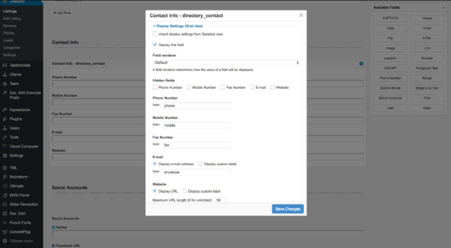 Display Settings For Grid View