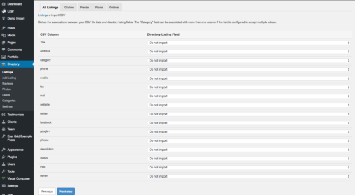 Map The Fields To The CSV File