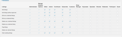 Access Control For Listings