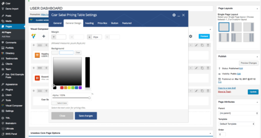 Pricing Table Shortcode